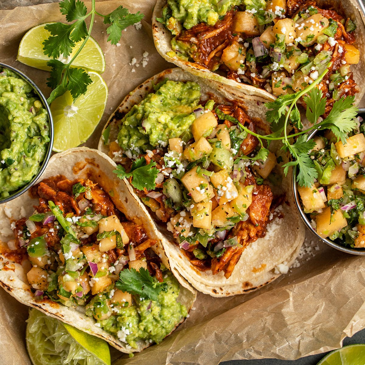Mexican chicken tacos